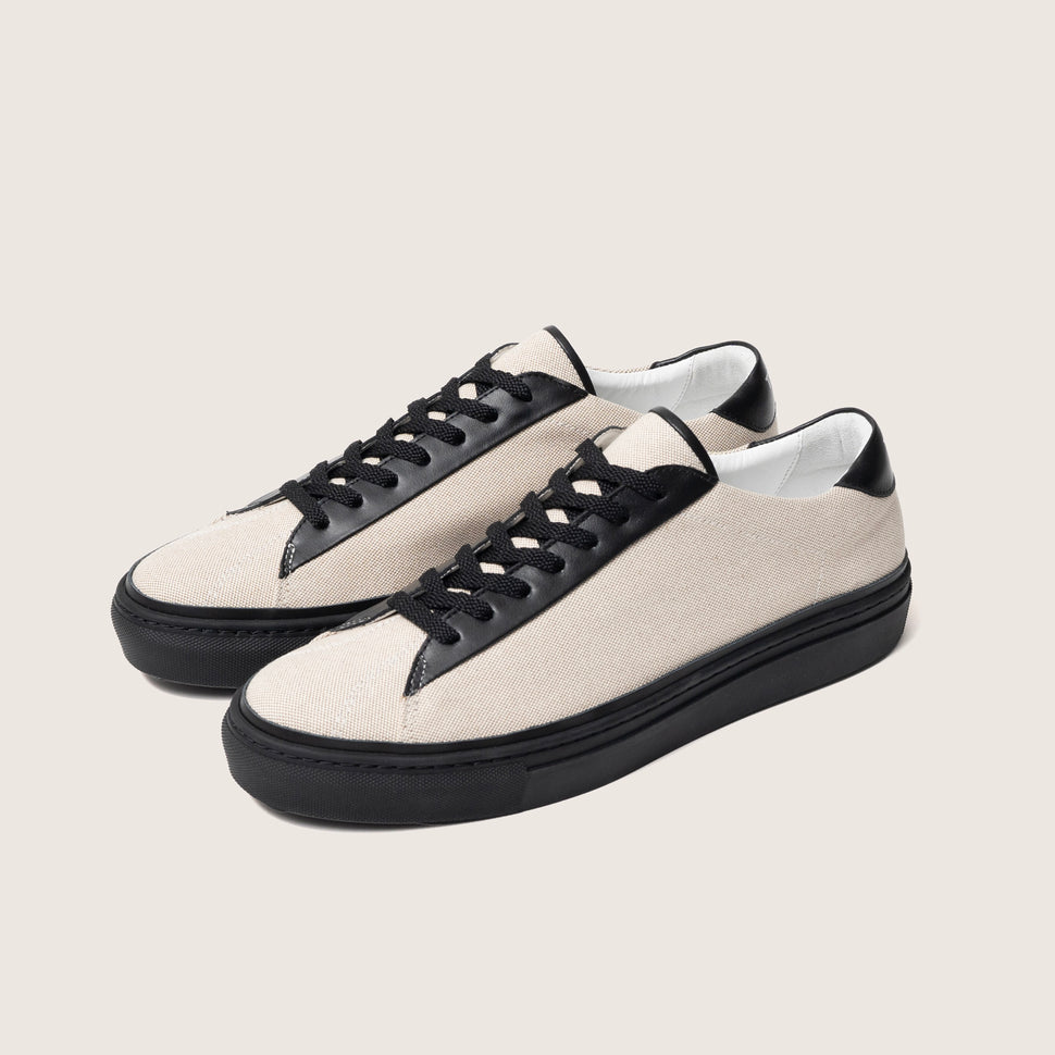 Timothee Paris Atlantique DTL sneaker onyx featuring water repellent canvas and black leather quarter photo