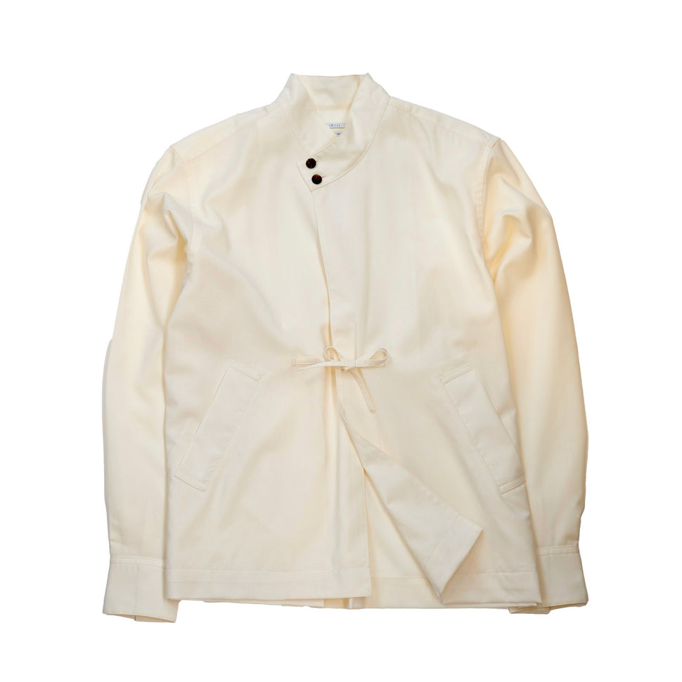 Japanese craftsmanship brand Ikiji drizzler jacket off white seen on  kevin_tipstyle made in japan