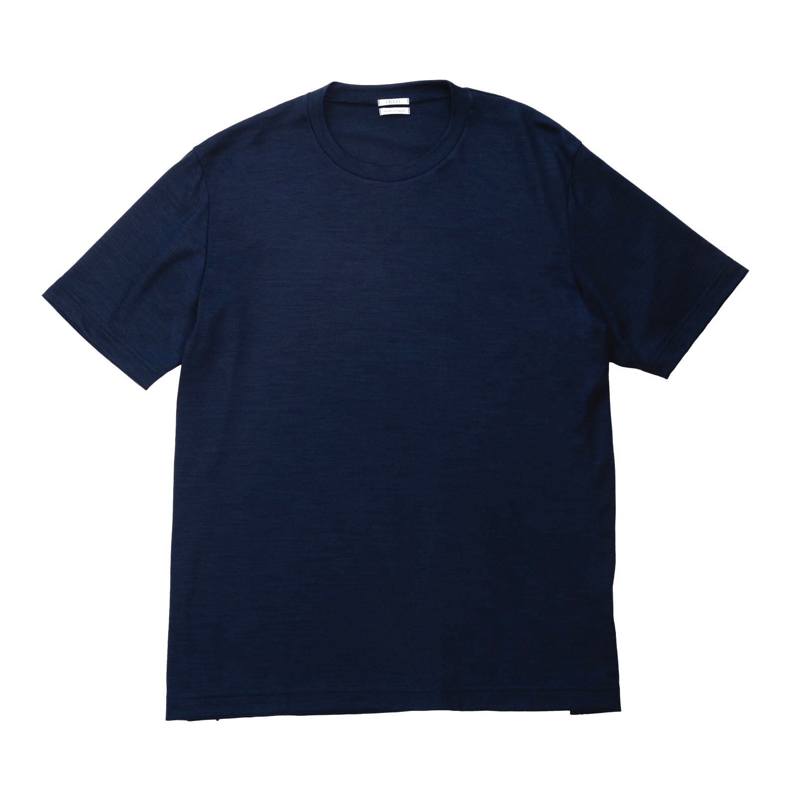 Japanese craftsmanship brand Ikiji Navy wool tee T-shirt Navy