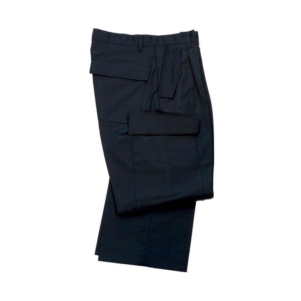 Japanese craftsmanship brand Ikiji wool cargo pants trousers Black 